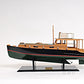 15" Black and Green Solid Wood Hand Painted 1934 Hemingway Pilar Fishing Boat Model Boat
