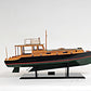 15" Black and Green Solid Wood Hand Painted 1934 Hemingway Pilar Fishing Boat Model Boat