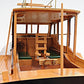 15" Black and Green Solid Wood Hand Painted 1934 Hemingway Pilar Fishing Boat Model Boat