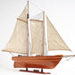 28" Wood Brown America 1851 Yacht Hand Painted Sculpture