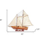 28" Wood Brown America 1851 Yacht Hand Painted Sculpture