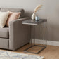 25" Silver And Gray Expandable Rectangular End Table