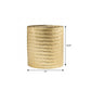18" Gold Manufactured Wood And Solid Wood Round End Table