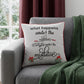 20" Gray Christmas Cotton Throw Pillow with Embroidery