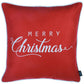 Set Of Four 18" X 18" Red Zippered Polyester Christmas Snowflakes Throw Pillow