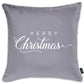 Set of Four Gray and White Christmas Snowflakes Throw Pillow