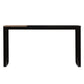 56" Natural and Black and Black Sled Console Table