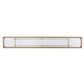 56" Clear and Gold Glass Mirrored Frame Console Table With Shelves