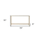 56" Silver and Gold Mirrored Glass Console Table