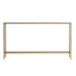 56" Silver and Gold Mirrored Glass Console Table