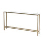 56" Silver and Gold Mirrored Glass Console Table