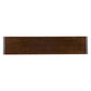 54" Dark Brown and Gunmetal Wood and Metal Sled Console Table
