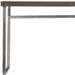 46" Gray Brown and Silver Wood and Metal Distressed Sled Console Table