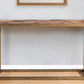 48" Natural and Brass Reclaimed Wood Frame Console Table
