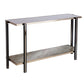 50" Smoky Black and Champagne Mirrored Glass Console Table With Shelf