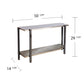 50" Smoky Black and Champagne Mirrored Glass Console Table With Shelf