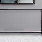 56" Clear and Black Glass Frame Console Table With Shelves