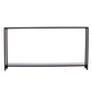 56" Clear and Black Glass Frame Console Table With Shelves