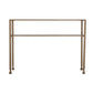 43" Clear and Gold Glass Console Table With Shelves