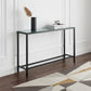 56" Black Mirrored Glass Console Table