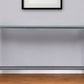 56" Silver and Gunmetal Mirrored Glass Console Table
