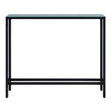 36" Black Mirrored Glass Console Table