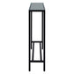 36" Black Mirrored Glass Console Table