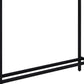 36" Black Mirrored Glass Console Table
