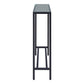 36" Black and Gunmetal Mirrored Glass Console Table
