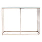 42" Clear and Gold Glass and Metal Frame Console Table