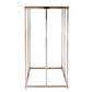 42" Clear and Gold Glass and Metal Frame Console Table