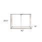42" Clear and Gold Glass and Metal Frame Console Table