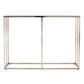 42" Clear and Gold Glass and Metal Frame Console Table