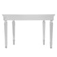 45" Silver Mirrored Glass Free Form Console Table