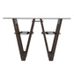 46" Clear Gray and Brown Glass and Solid Wood Abstract Console Table