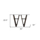 46" Clear Gray and Brown Glass and Solid Wood Abstract Console Table