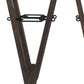 46" Clear Gray and Brown Glass and Solid Wood Abstract Console Table