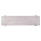 47" White Brass and Brown Faux Marble Console Table With Shelf