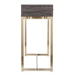 48" Gray and Gold Wood and Metal Frame Console Table With Drawer