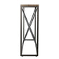 52" Taupe and Gray Faux Stone Frame Console Table