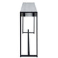 54" White and Black Distressed Sled Console Table