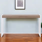 54" Gray Brown and White Sled Console Table