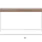 54" Gray Brown and White Sled Console Table