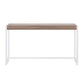 54" Gray Brown and White Sled Console Table