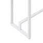 54" Gray Brown and White Sled Console Table