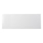 42" White and Black Glass and Metal Sled Console Table