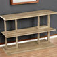 42" Natural Floor Shelf Console Table With Shelves
