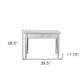 40" Silver Mirrored Glass and Wood Console Table With Two Drawers