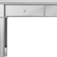 40" Silver Mirrored Glass and Wood Console Table With Two Drawers