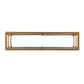49" Clear and Gold Glass Floor Shelf Console Table With Storage
